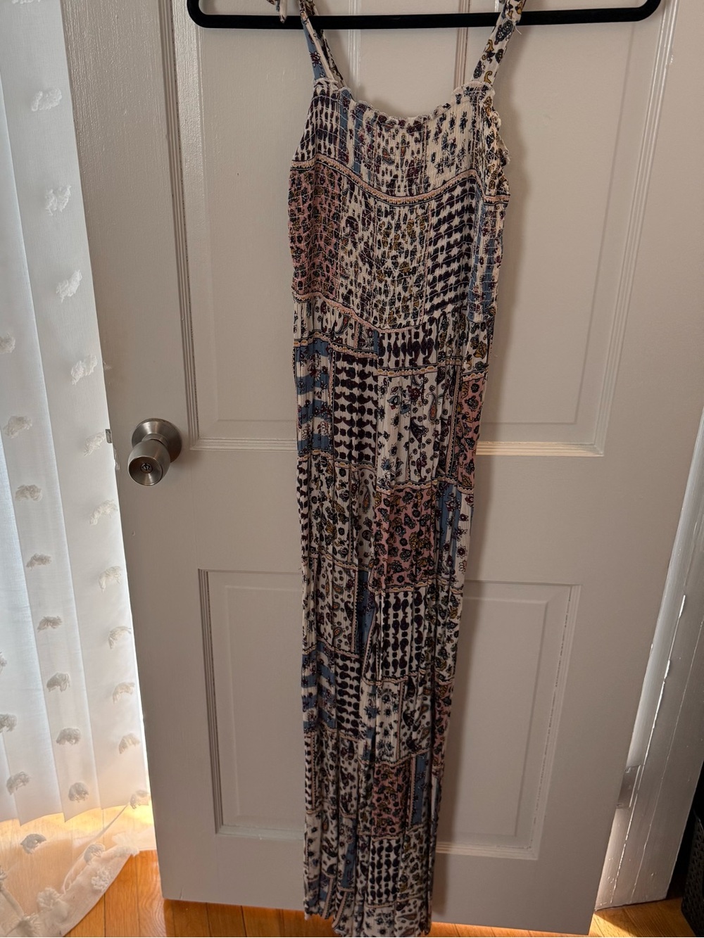 Japna Light Blue and White Paisley Print Romper